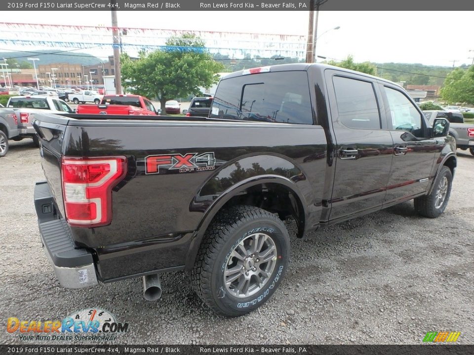 2019 Ford F150 Lariat SuperCrew 4x4 Magma Red / Black Photo #2