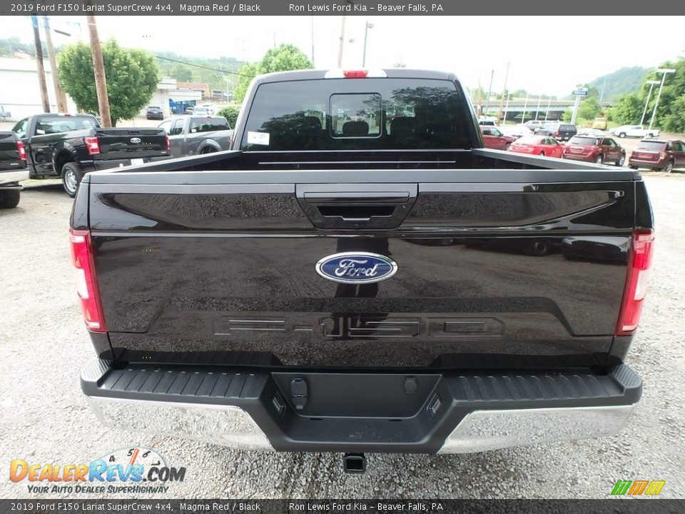 2019 Ford F150 Lariat SuperCrew 4x4 Magma Red / Black Photo #3