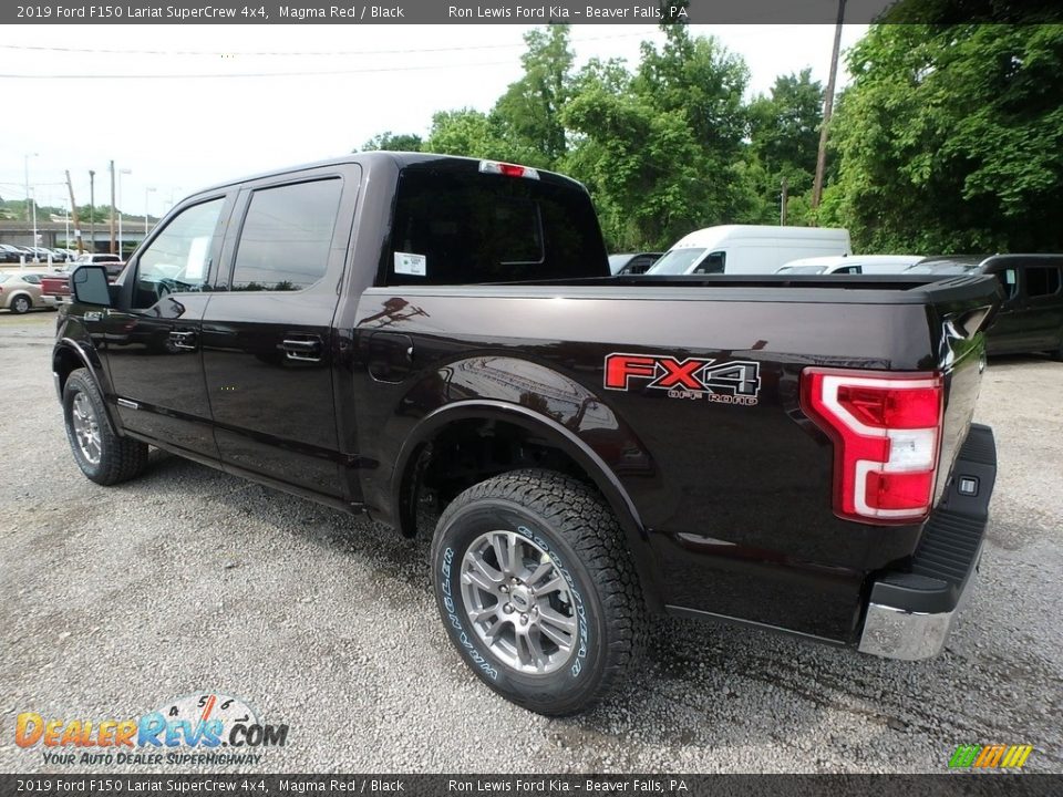2019 Ford F150 Lariat SuperCrew 4x4 Magma Red / Black Photo #4