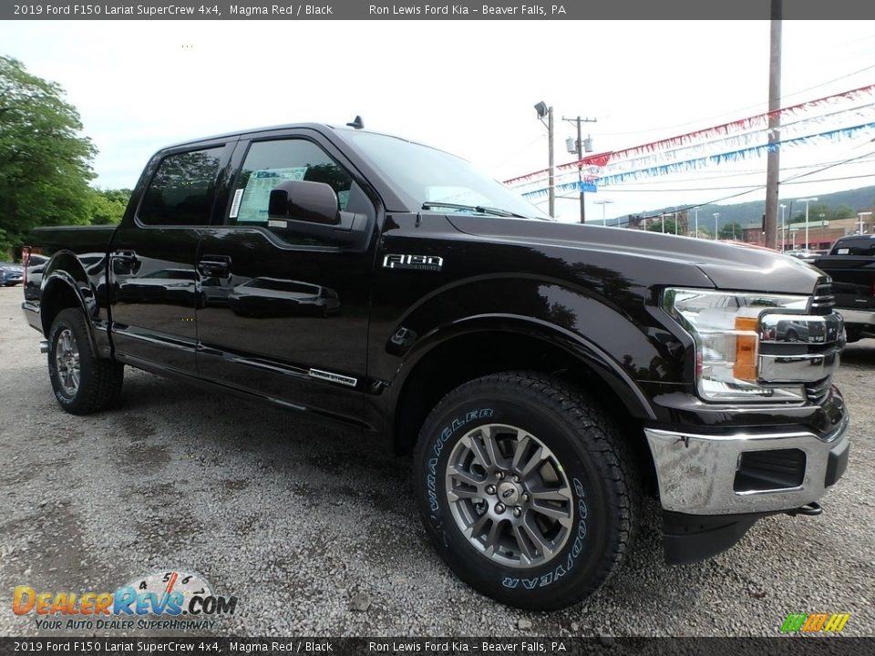 2019 Ford F150 Lariat SuperCrew 4x4 Magma Red / Black Photo #8