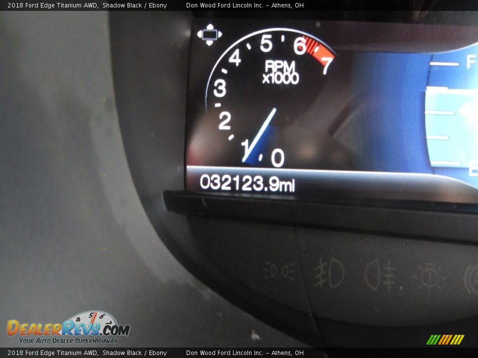 2018 Ford Edge Titanium AWD Shadow Black / Ebony Photo #35