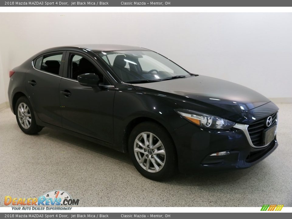 2018 Mazda MAZDA3 Sport 4 Door Jet Black Mica / Black Photo #1