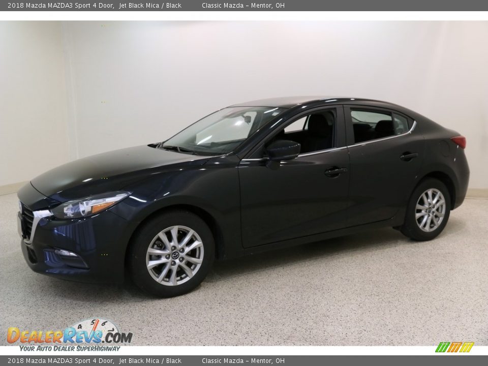 2018 Mazda MAZDA3 Sport 4 Door Jet Black Mica / Black Photo #3