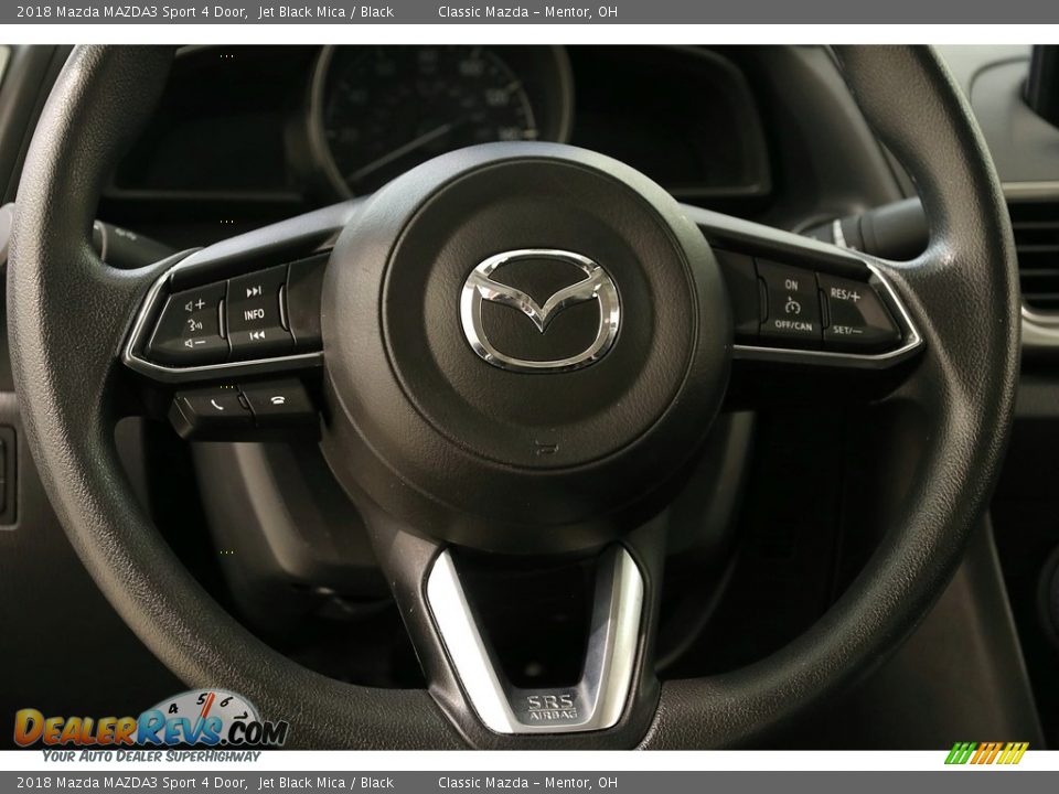 2018 Mazda MAZDA3 Sport 4 Door Jet Black Mica / Black Photo #7