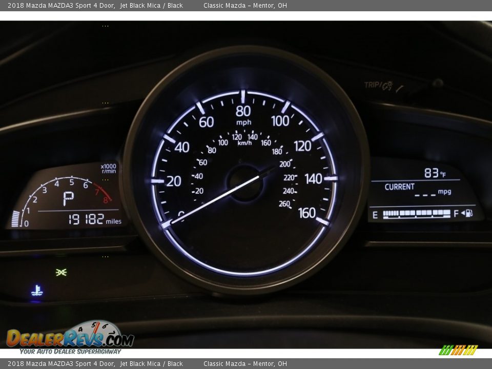 2018 Mazda MAZDA3 Sport 4 Door Jet Black Mica / Black Photo #8
