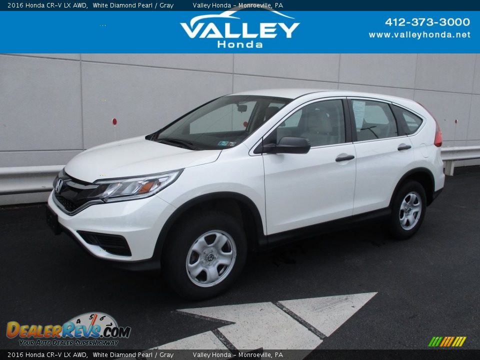 2016 Honda CR-V LX AWD White Diamond Pearl / Gray Photo #1