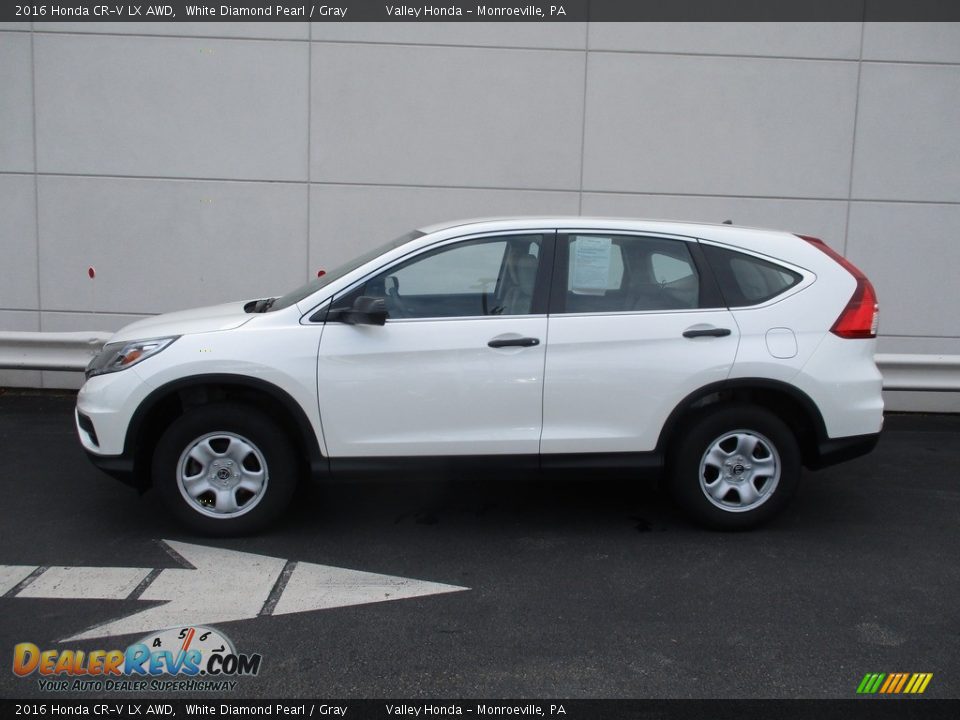 2016 Honda CR-V LX AWD White Diamond Pearl / Gray Photo #2