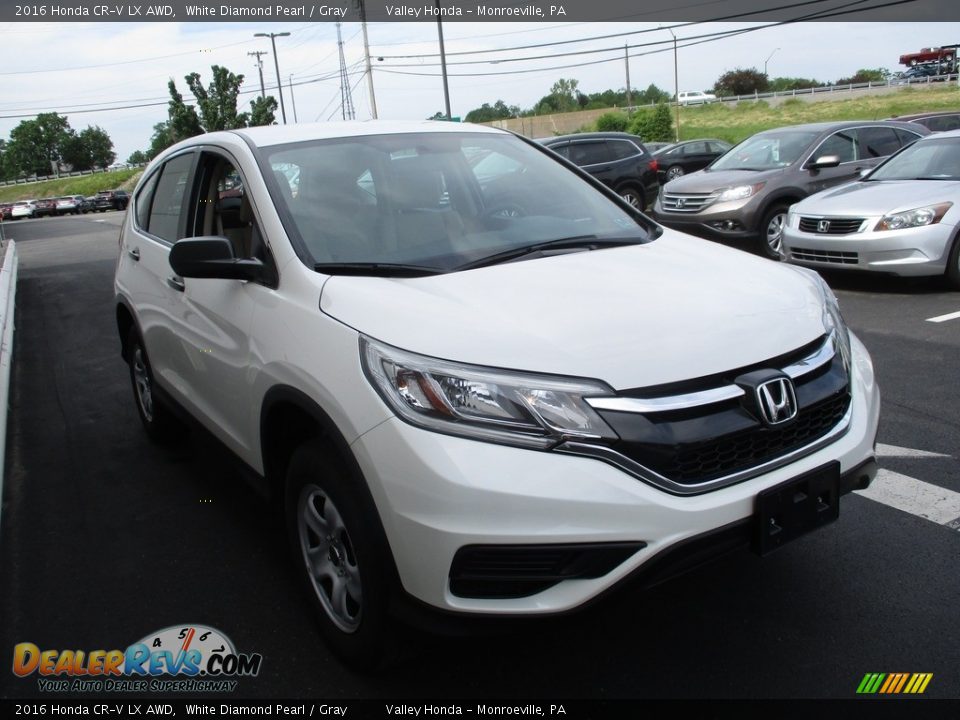 2016 Honda CR-V LX AWD White Diamond Pearl / Gray Photo #7