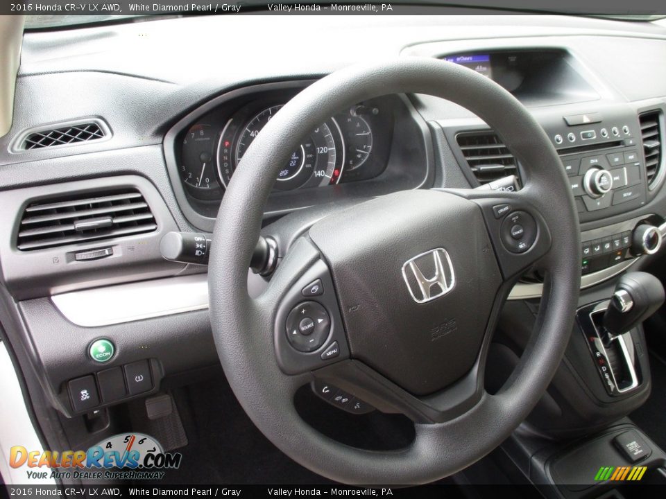 2016 Honda CR-V LX AWD White Diamond Pearl / Gray Photo #13