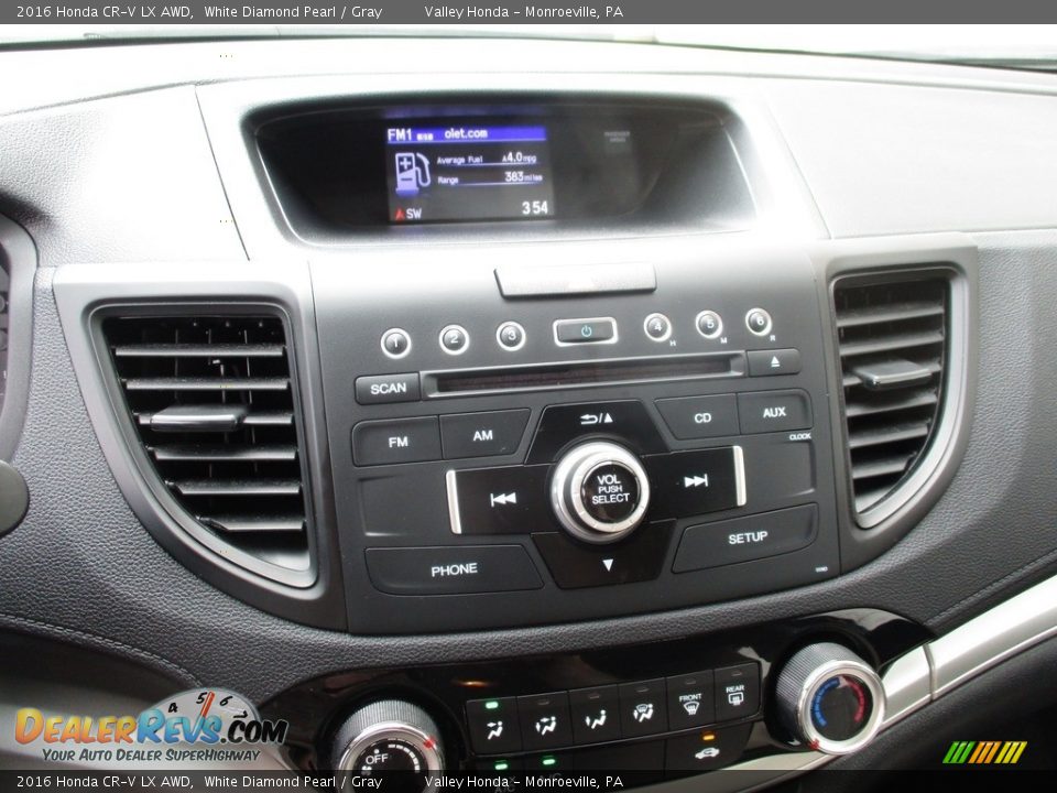 2016 Honda CR-V LX AWD White Diamond Pearl / Gray Photo #15