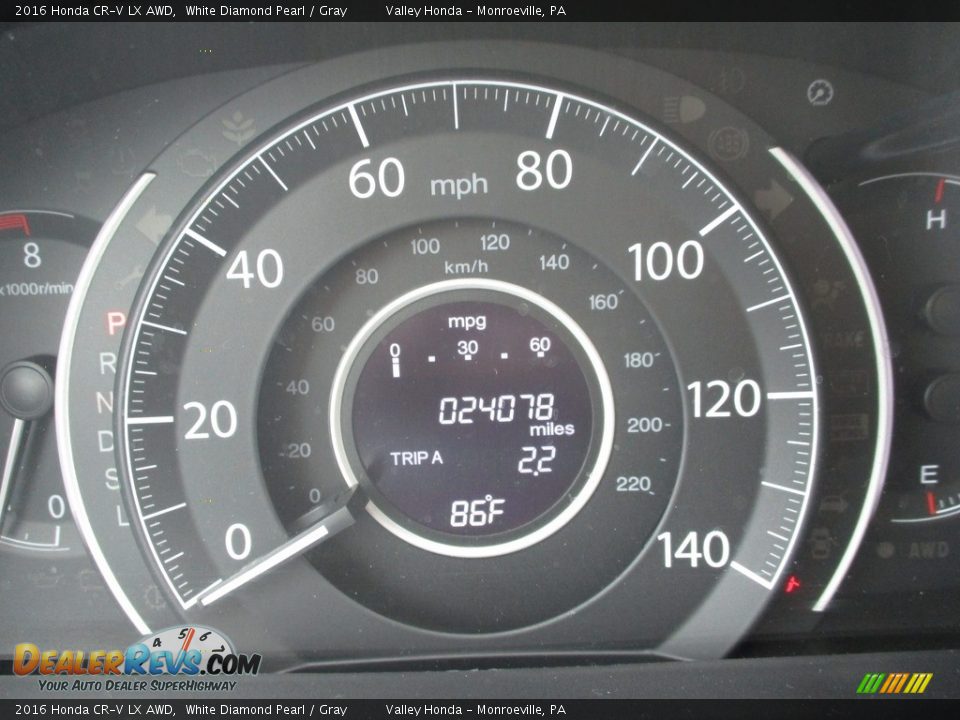 2016 Honda CR-V LX AWD White Diamond Pearl / Gray Photo #20