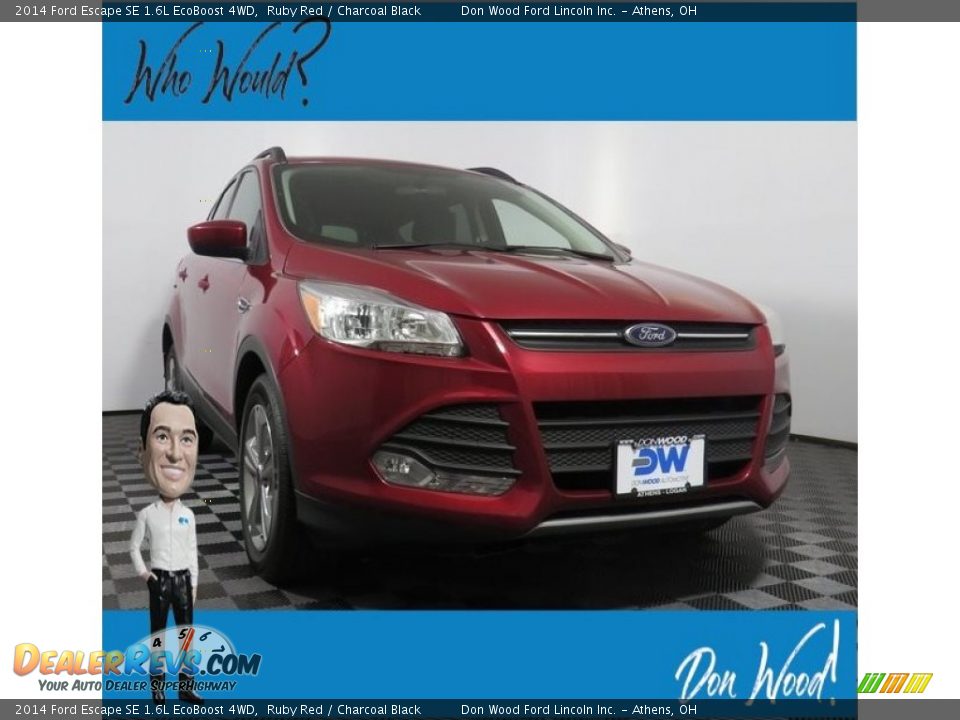 2014 Ford Escape SE 1.6L EcoBoost 4WD Ruby Red / Charcoal Black Photo #1