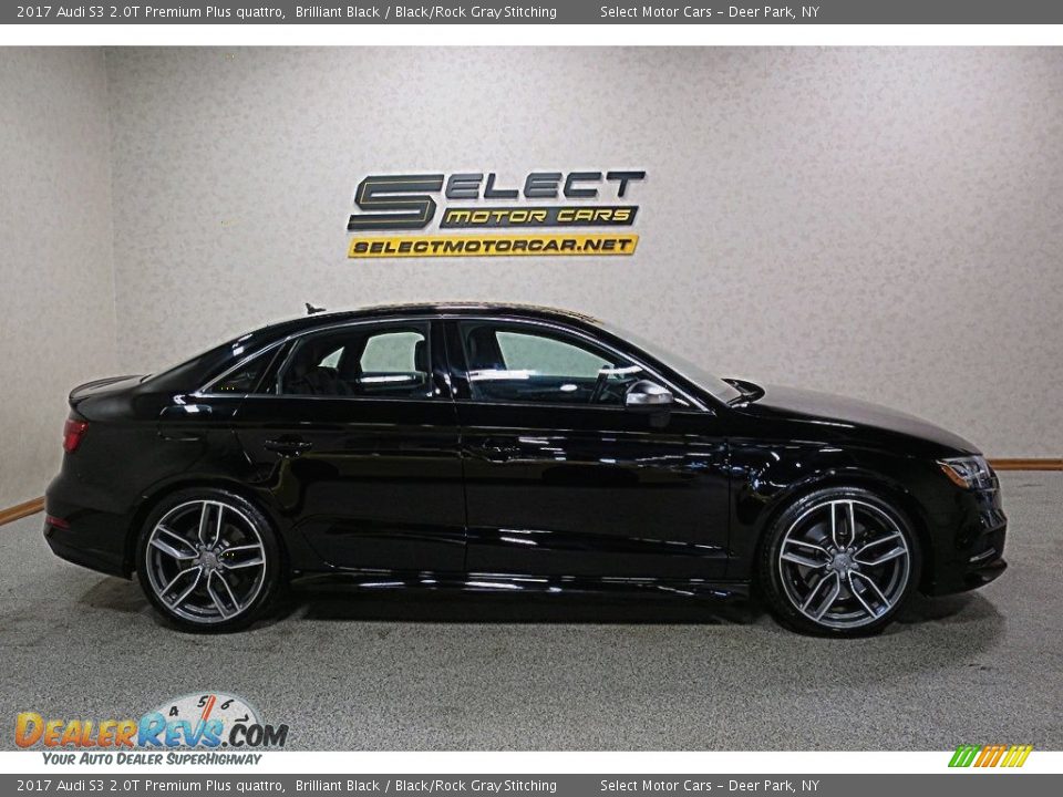 2017 Audi S3 2.0T Premium Plus quattro Brilliant Black / Black/Rock Gray Stitching Photo #4