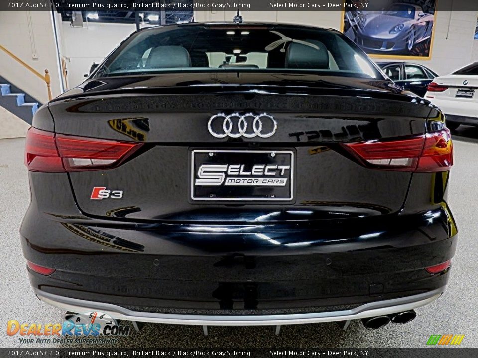2017 Audi S3 2.0T Premium Plus quattro Brilliant Black / Black/Rock Gray Stitching Photo #5