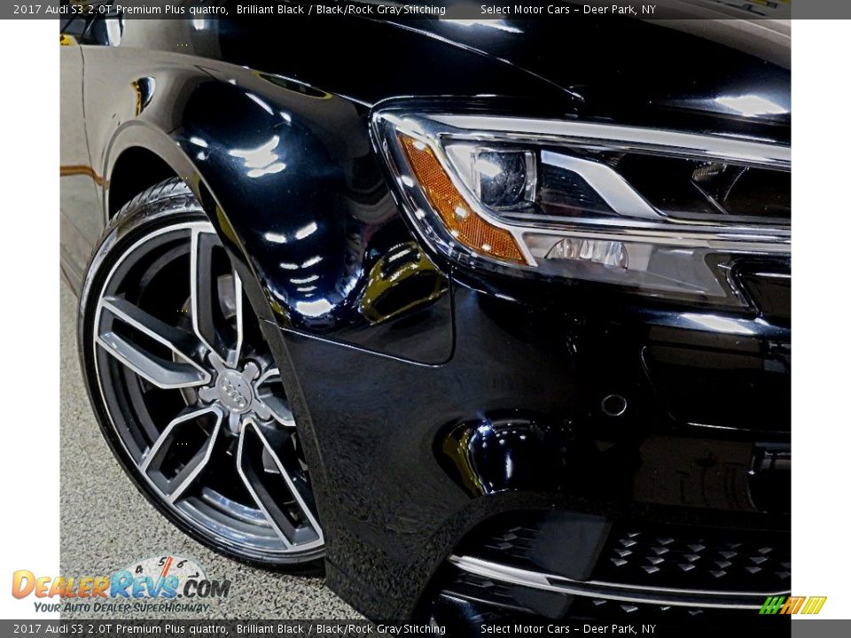 2017 Audi S3 2.0T Premium Plus quattro Brilliant Black / Black/Rock Gray Stitching Photo #9