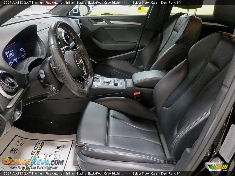 2017 Audi S3 2.0T Premium Plus quattro Brilliant Black / Black/Rock Gray Stitching Photo #13