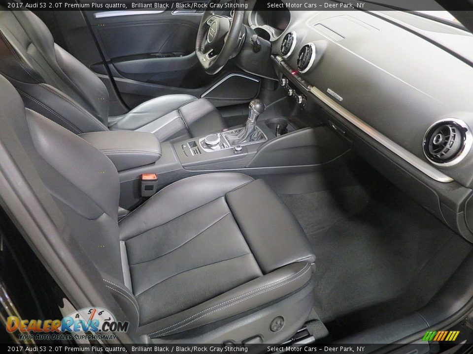 2017 Audi S3 2.0T Premium Plus quattro Brilliant Black / Black/Rock Gray Stitching Photo #14