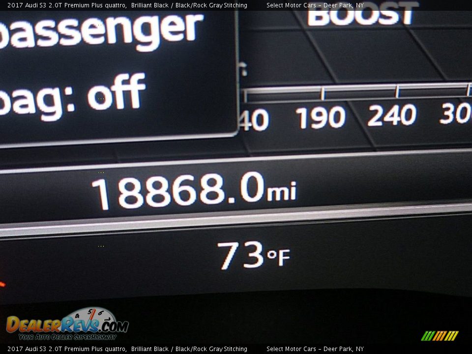 2017 Audi S3 2.0T Premium Plus quattro Brilliant Black / Black/Rock Gray Stitching Photo #28