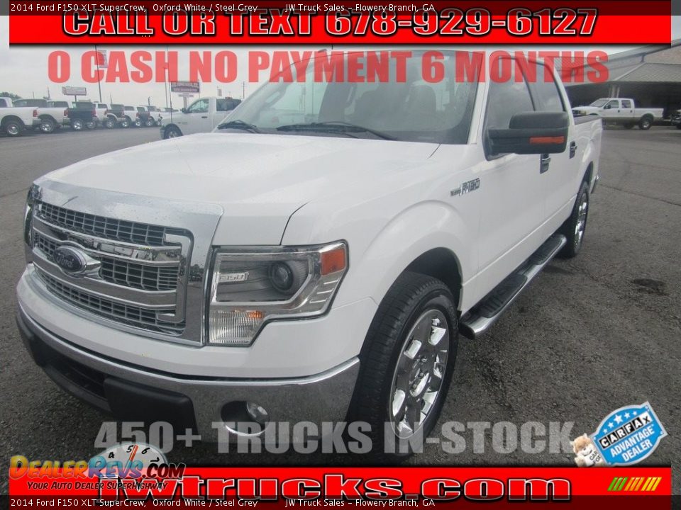 2014 Ford F150 XLT SuperCrew Oxford White / Steel Grey Photo #1