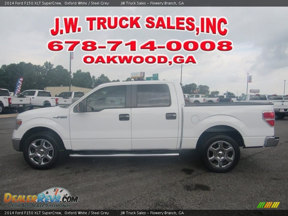 2014 Ford F150 XLT SuperCrew Oxford White / Steel Grey Photo #2