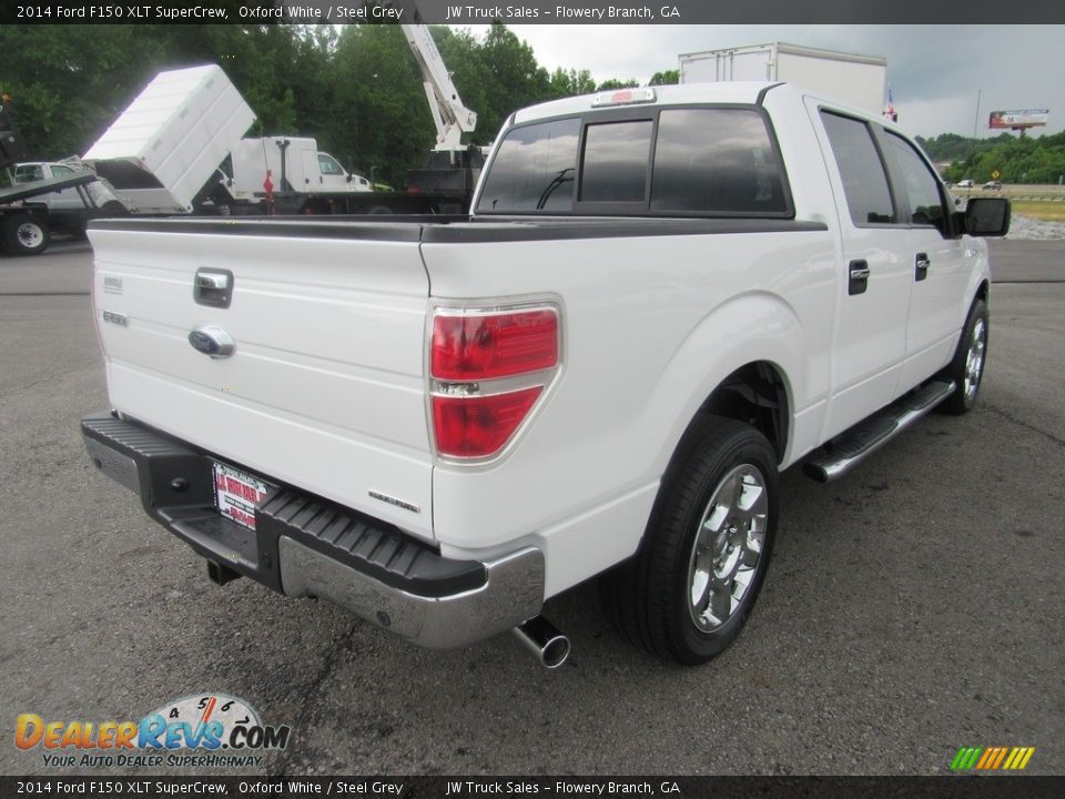 2014 Ford F150 XLT SuperCrew Oxford White / Steel Grey Photo #5