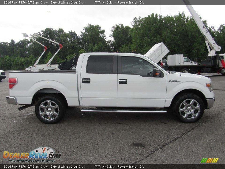 2014 Ford F150 XLT SuperCrew Oxford White / Steel Grey Photo #6