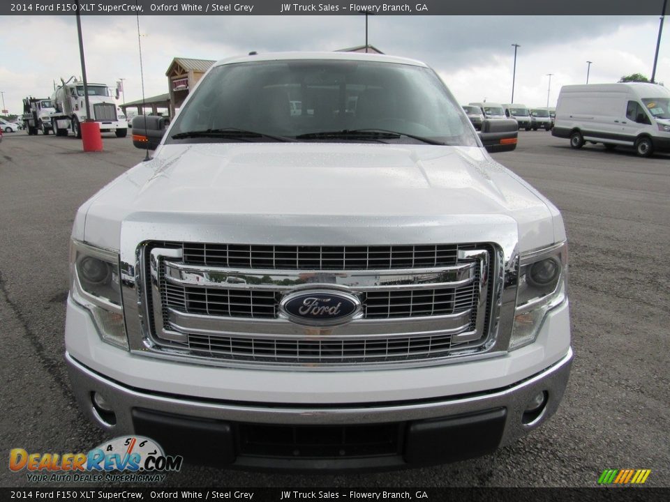 2014 Ford F150 XLT SuperCrew Oxford White / Steel Grey Photo #8