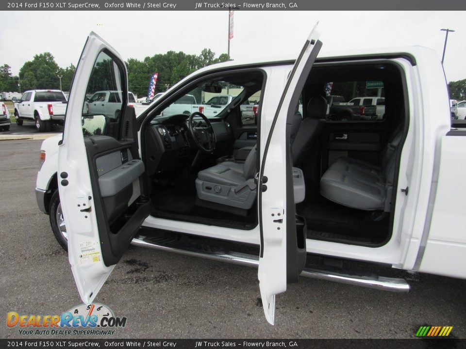 2014 Ford F150 XLT SuperCrew Oxford White / Steel Grey Photo #11