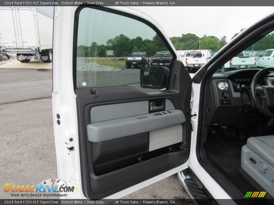 2014 Ford F150 XLT SuperCrew Oxford White / Steel Grey Photo #12