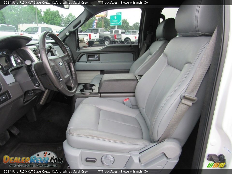 2014 Ford F150 XLT SuperCrew Oxford White / Steel Grey Photo #15