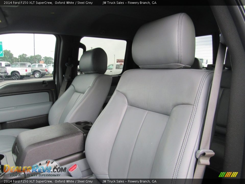 2014 Ford F150 XLT SuperCrew Oxford White / Steel Grey Photo #16