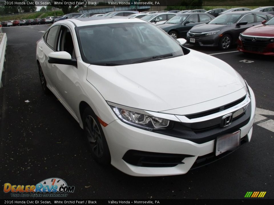 2016 Honda Civic EX Sedan White Orchid Pearl / Black Photo #7