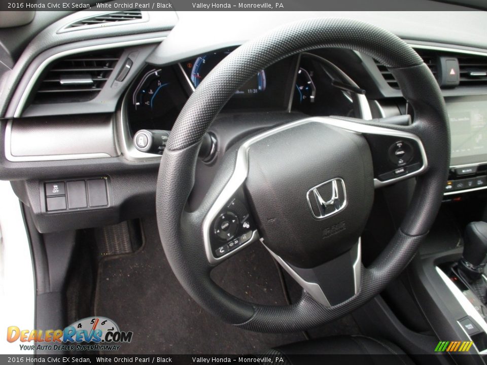2016 Honda Civic EX Sedan White Orchid Pearl / Black Photo #14