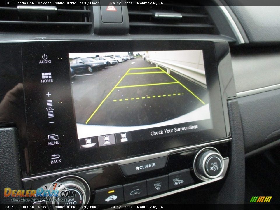 2016 Honda Civic EX Sedan White Orchid Pearl / Black Photo #17