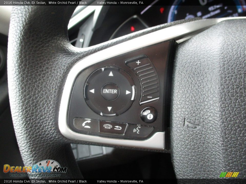 2016 Honda Civic EX Sedan White Orchid Pearl / Black Photo #18