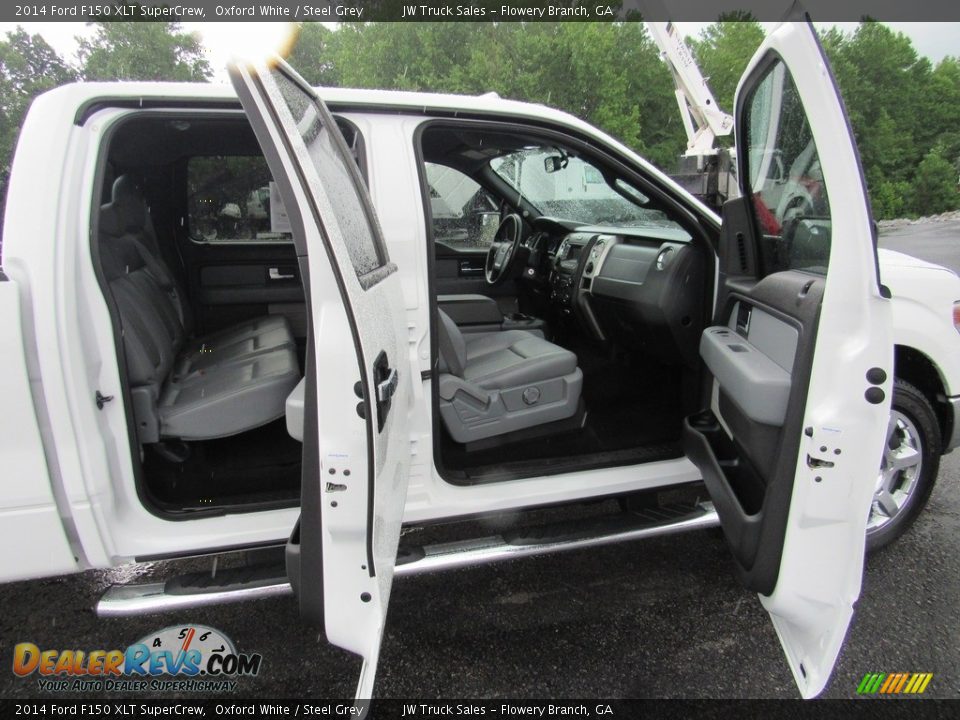 2014 Ford F150 XLT SuperCrew Oxford White / Steel Grey Photo #35