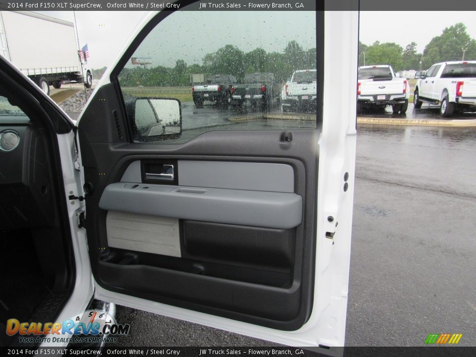 2014 Ford F150 XLT SuperCrew Oxford White / Steel Grey Photo #36