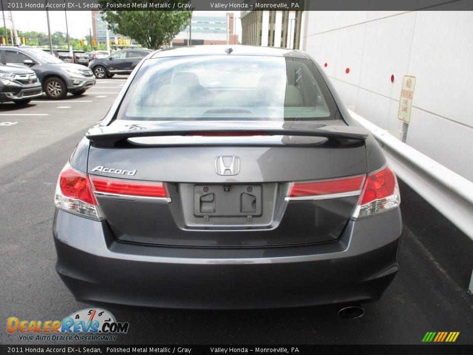 2011 Honda Accord EX-L Sedan Polished Metal Metallic / Gray Photo #4