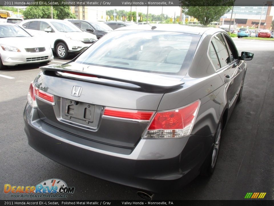 2011 Honda Accord EX-L Sedan Polished Metal Metallic / Gray Photo #5