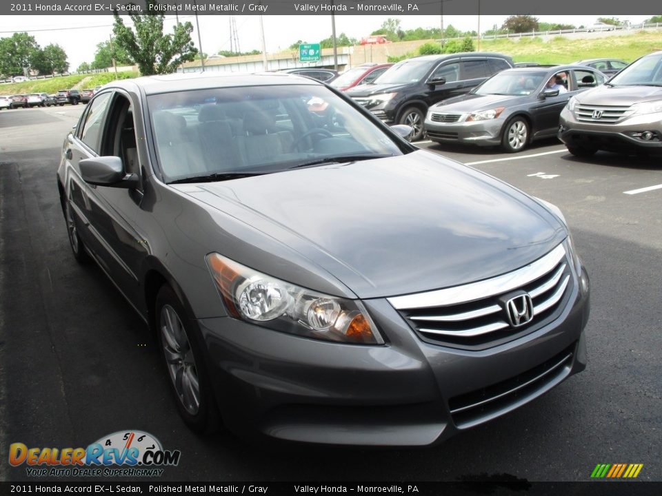 2011 Honda Accord EX-L Sedan Polished Metal Metallic / Gray Photo #7