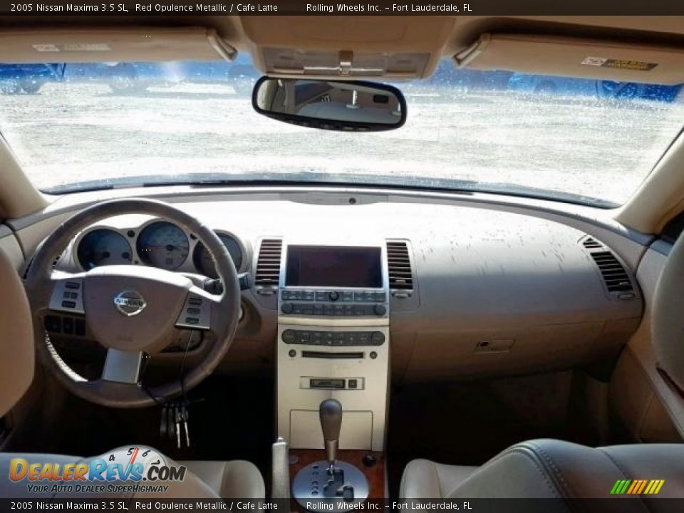 2005 Nissan Maxima 3.5 SL Red Opulence Metallic / Cafe Latte Photo #9