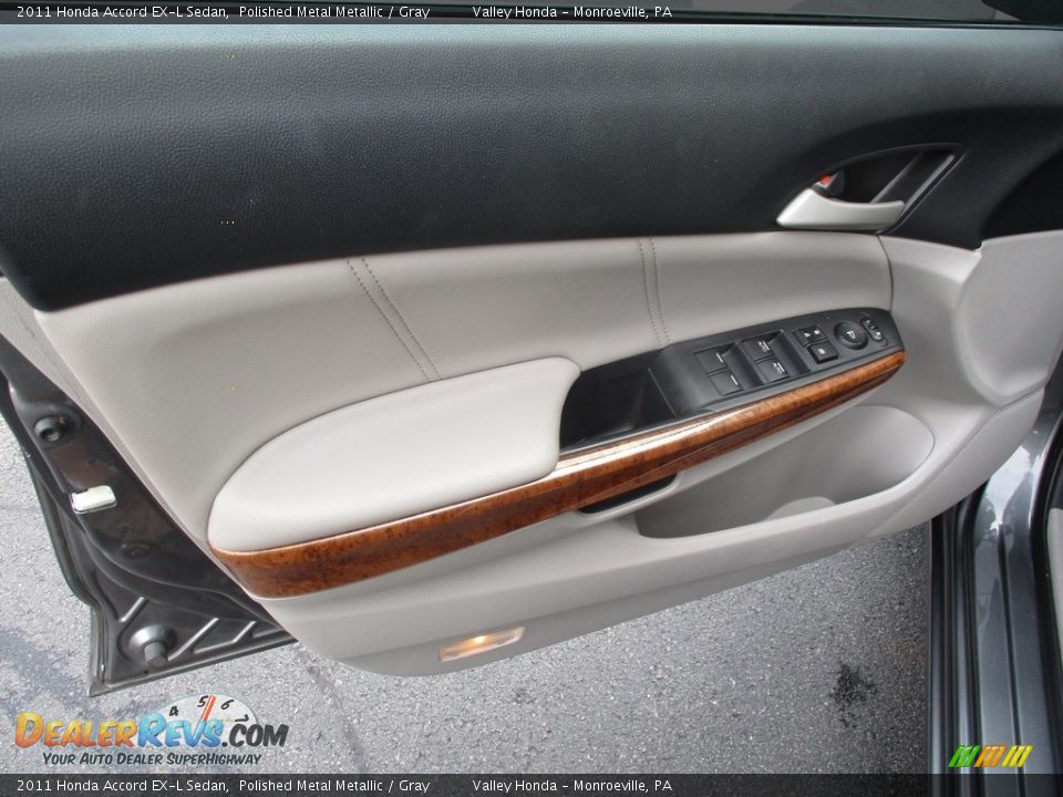 2011 Honda Accord EX-L Sedan Polished Metal Metallic / Gray Photo #10