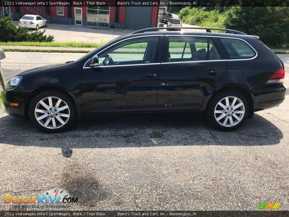 2011 Volkswagen Jetta S SportWagen Black / Titan Black Photo #1
