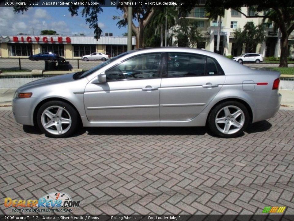 2006 Acura TL 3.2 Alabaster Silver Metallic / Ebony Photo #11