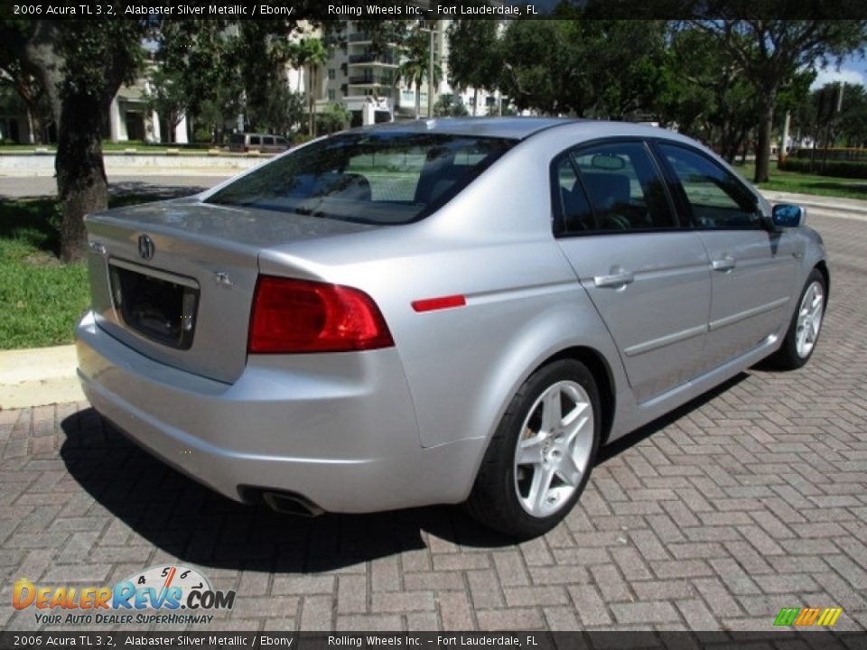 2006 Acura TL 3.2 Alabaster Silver Metallic / Ebony Photo #25