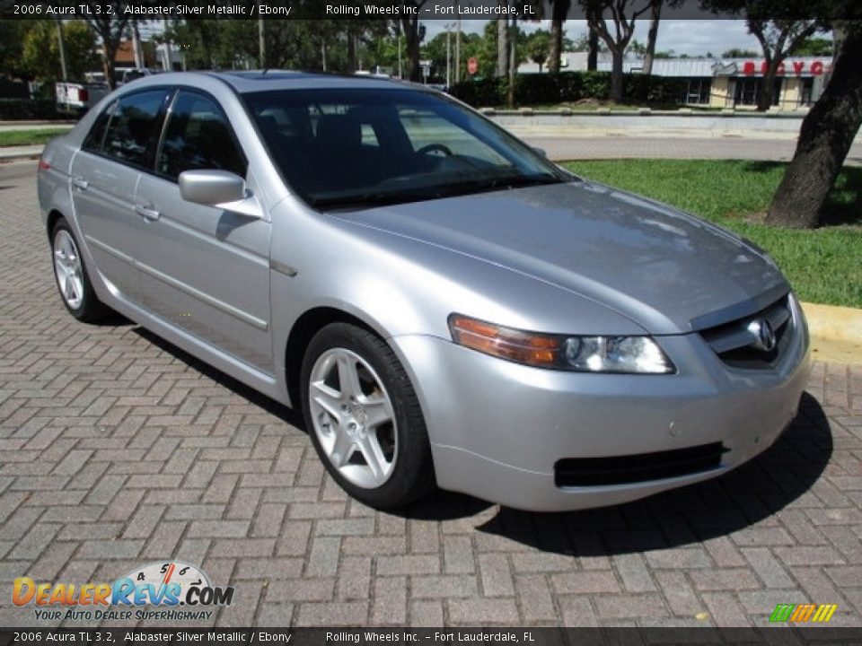 2006 Acura TL 3.2 Alabaster Silver Metallic / Ebony Photo #33