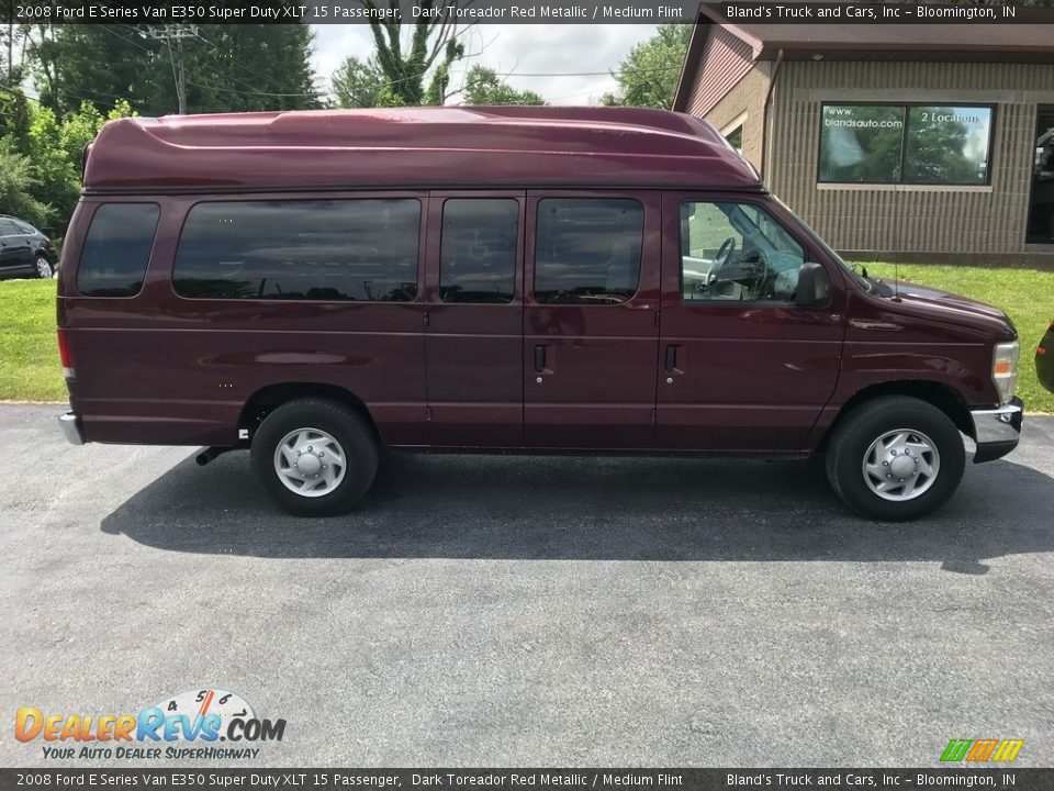 2008 Ford E Series Van E350 Super Duty XLT 15 Passenger Dark Toreador Red Metallic / Medium Flint Photo #1