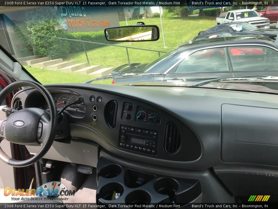 2008 Ford E Series Van E350 Super Duty XLT 15 Passenger Dark Toreador Red Metallic / Medium Flint Photo #6