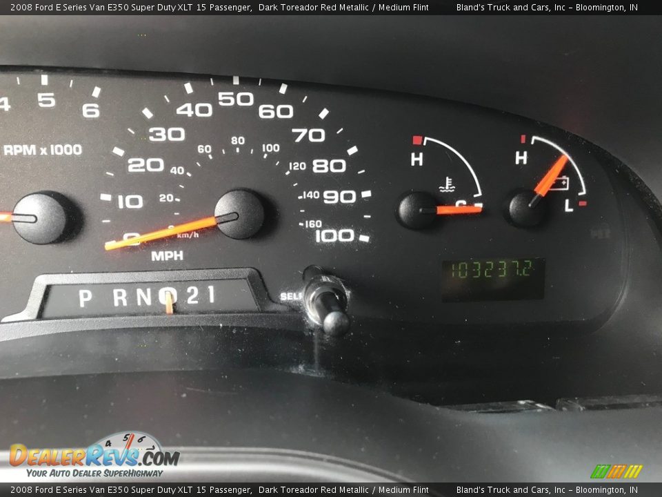 2008 Ford E Series Van E350 Super Duty XLT 15 Passenger Dark Toreador Red Metallic / Medium Flint Photo #11