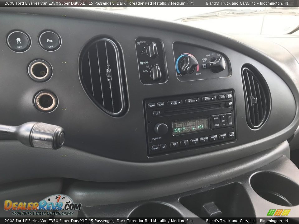 2008 Ford E Series Van E350 Super Duty XLT 15 Passenger Dark Toreador Red Metallic / Medium Flint Photo #12